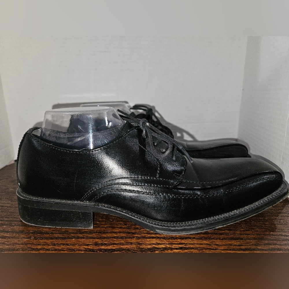 JF J Ferrar Men Black Derby Lace Up  Dress Shoe Size 8.5 (2)